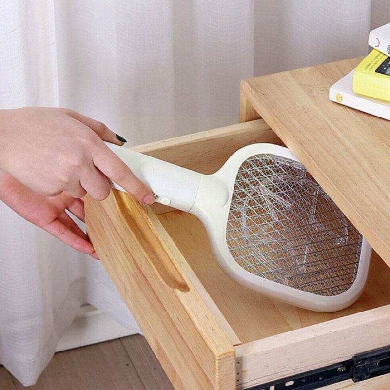 Mini Electric Mosquito Swatter Zapper Racket With UV Lamp