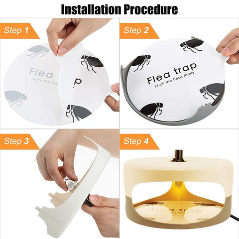 Flea Trap Sticky Dome Bedbug With 2 Sticky Discs Light Bulb