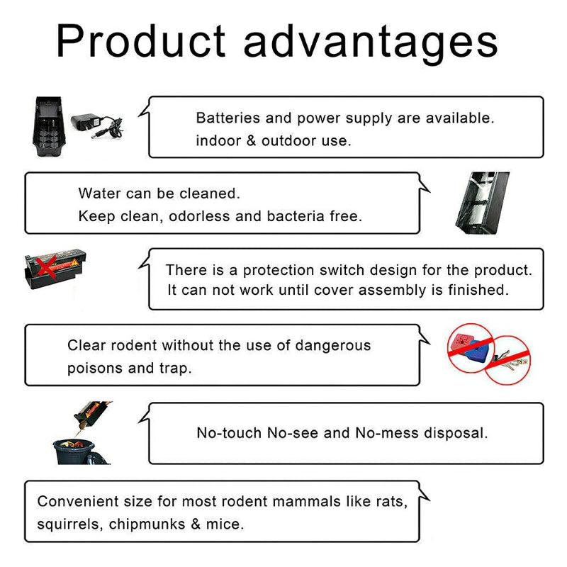 Reusable Electronic High Voltage Mouse Trap Tool