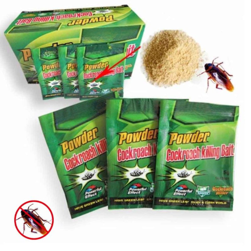 10 Packs Green Leaf Powder Cockroach Bait